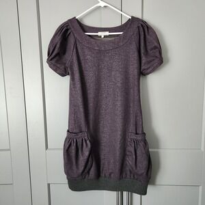 Rare Moschino Cheap and Chic Gray Wool Blend Tunic Dress Puffy Sleeve Pockets S
